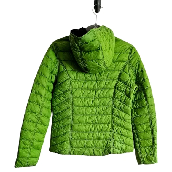 Nautica Womens Light Reversible Jacket With Hood Size M Green or Navy Coat - Picture 4 of 10